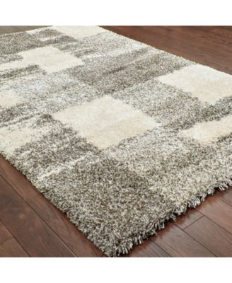 Henderson Shag 5502H Ivory/Gray 1'10" x 3'3" Area Rug