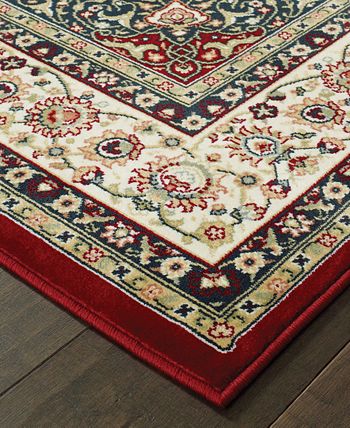 Oriental Weavers - Kashan 119N Red/Ivory 3'10" x 5'5" Area Rug