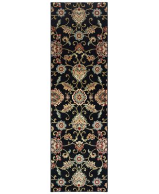 Oriental Weavers - Kashan 9946K Black/Multi 2'3" x 7'6" Runner Area Rug