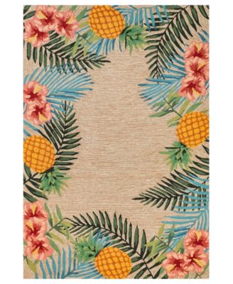 Liora Manne' - Ravella 2280 Tropical Neutral 8'3" x 11'6" Indoor/Outdoor Area Rug