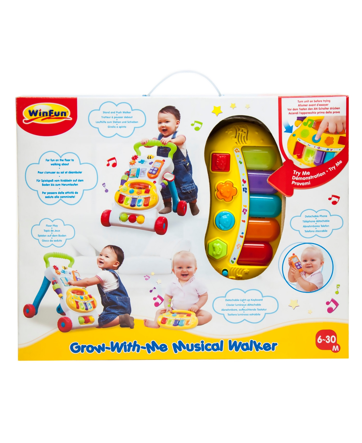 Shop Winfun Grow With Me Musical Walker In White