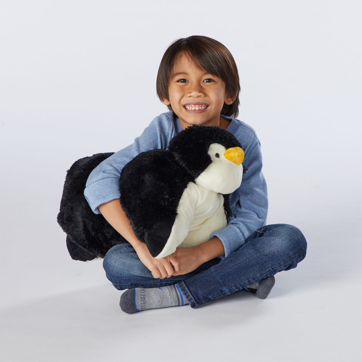 Pillow Pets Signature Playful Penguin Stuffed Animal Plush Toy In Open White