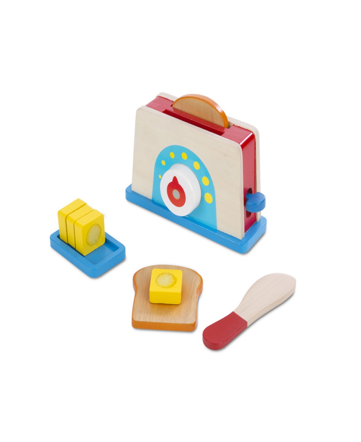 Melissa & Doug Kids'  Bread And Butter Toaster Set (9 Pcs) In Multi