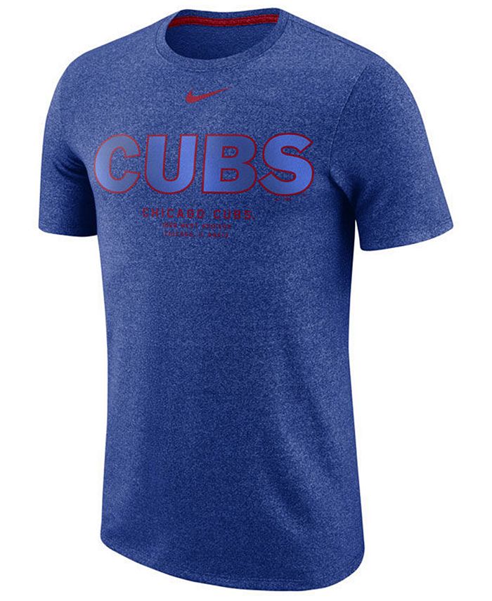 Nike Men's Chicago Cubs Marled Stadium T-Shirt - Macy's