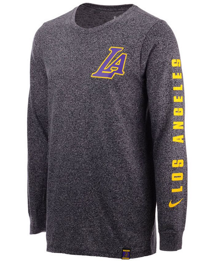 Nike Men's Los Angeles Lakers City Elevated Long Sleeve Dry T-Shirt ...