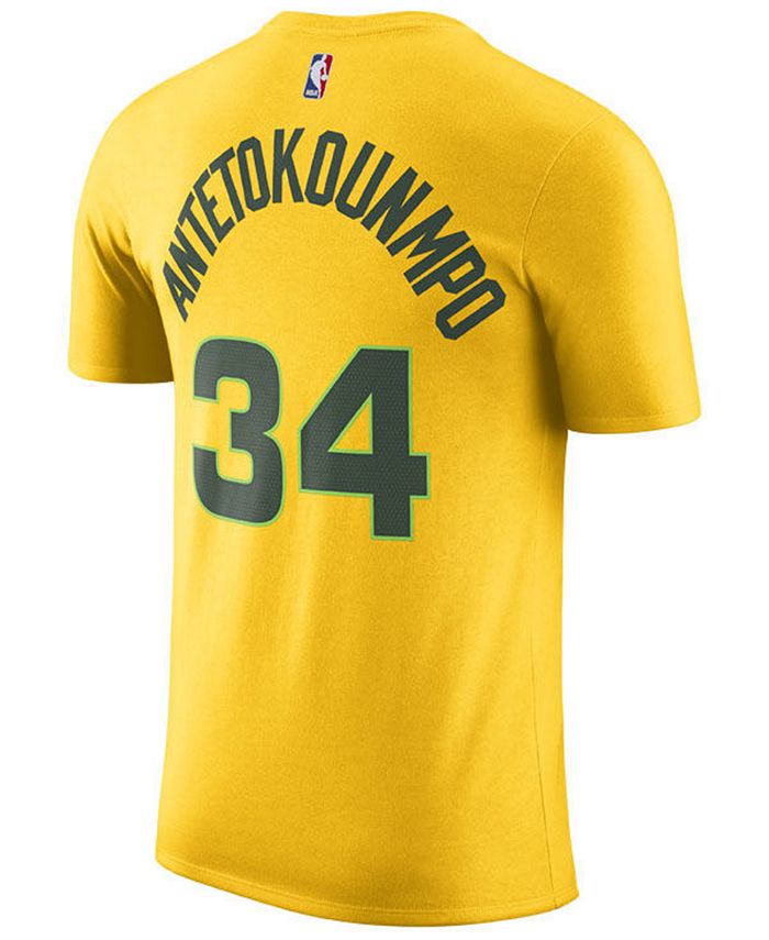 Nike Men's Giannis Antetokounmpo Milwaukee Bucks City Player T-Shirt ...
