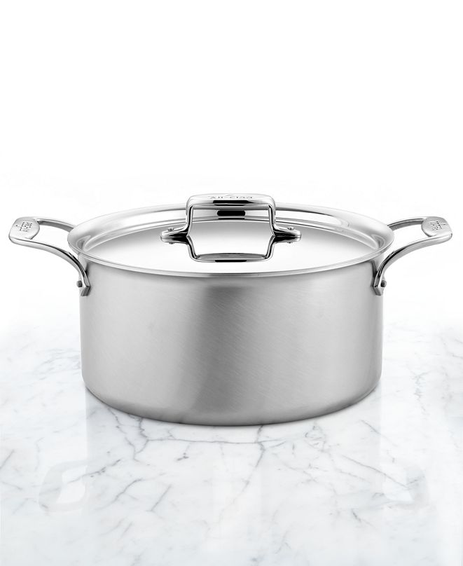 AllClad D5 Brushed Stainless Steel 8 Qt. Covered Stockpot & Reviews