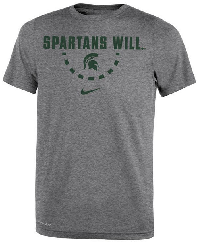 Nike Michigan State Spartans Basketball Legend Logo T-Shirt 2018, Big ...