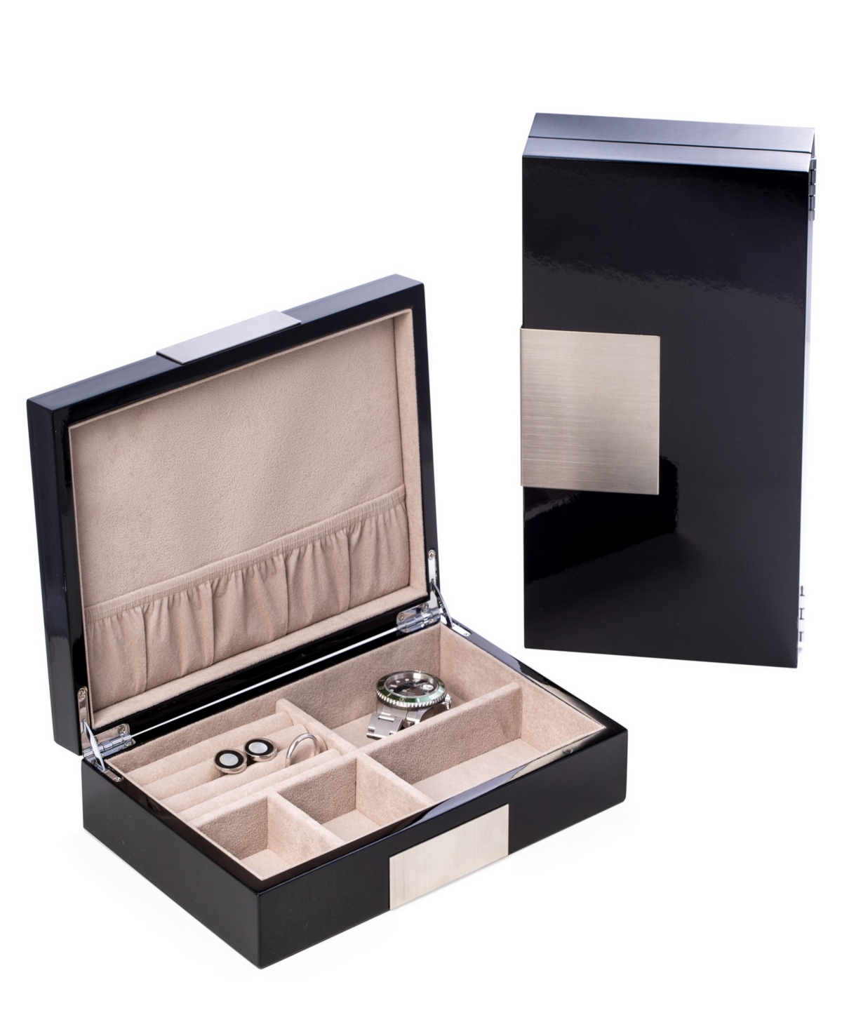 Wood Valet Box - Black