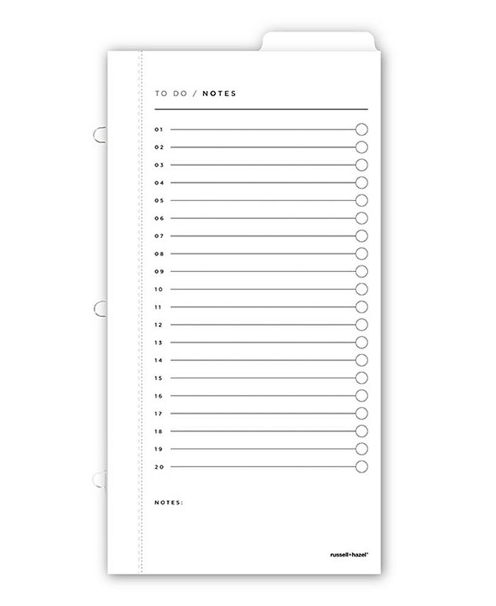 Russell & Hazel Mini Loop To Do Binder Inserts Macy's