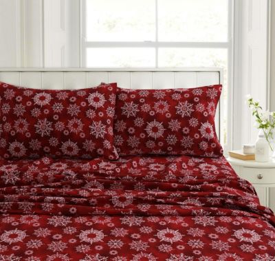 Holiday Print Heavyweight Flannel Extra Deep Pocket Sheet Sets