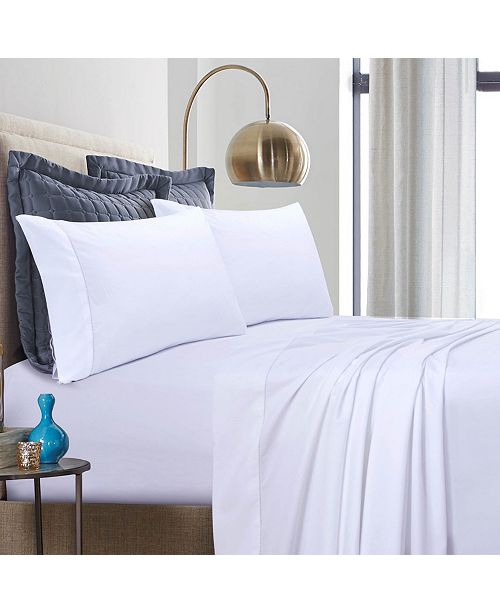 Tribeca Living 500 Thread Count Cotton Percale Extra Deep Pocket King