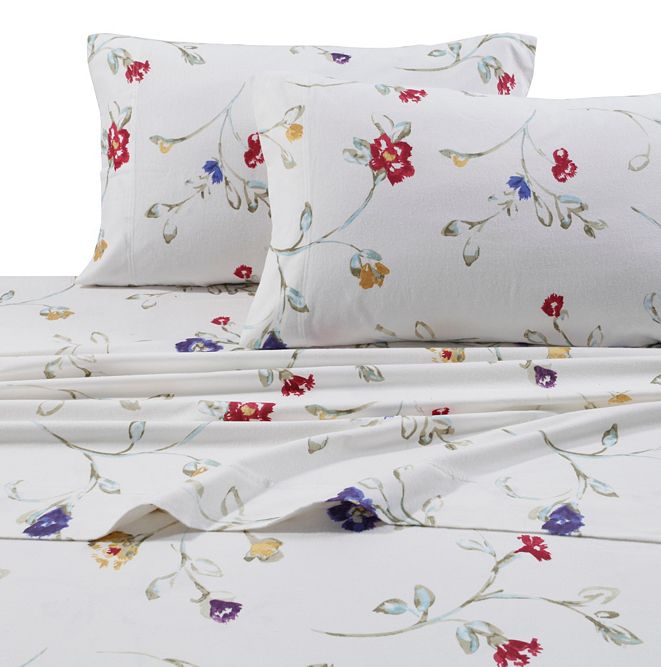 Tribeca Living Flannel Floral Garden 170GSM Cotton Extra Deep Pocket