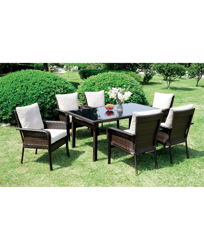 Furniture of America Hamner Contemporary Patio Dining Chairs, Set of 2