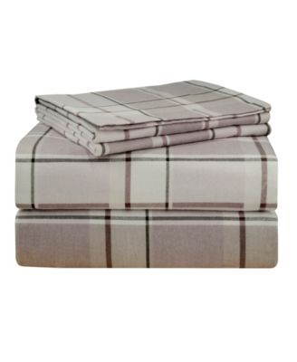 Pointehaven Jensen Luxury Weight Flannel Sheet Set Bedding