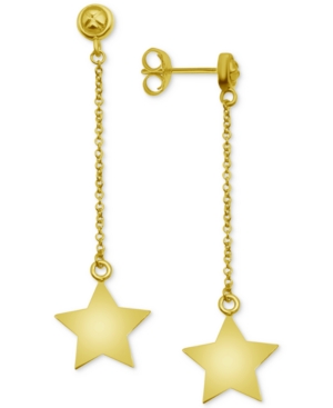 image of Essentials Polished Star Drop Earrings in Gold-Plate