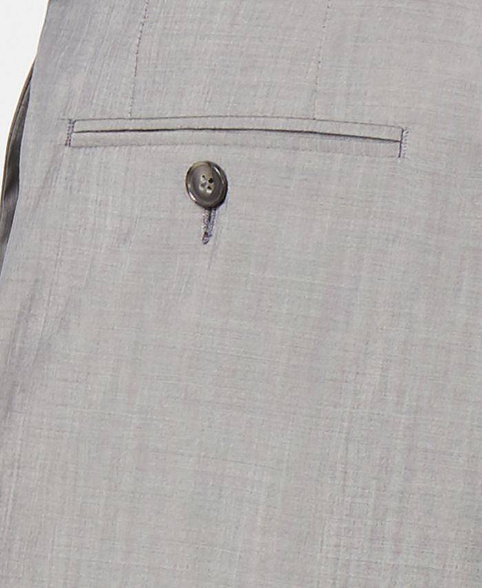 DKNY Men's Modern-Fit Stretch Light Gray Suit Pants - Macy's