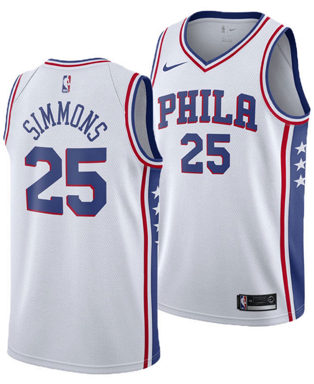 Nike Ben Simmons Philadelphia 76ers Association Swingman Jersey, Big Boys (8-20)