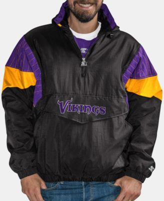 Starter - Men's Drop Back Nylon Front Zip Pullover Jacket