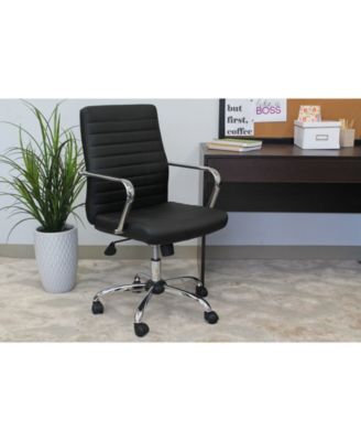 Retro Task Chair with Chrome Fixed Arms