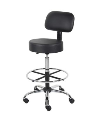 Caressoft Medical/Drafting Stool W/ Back Cushion