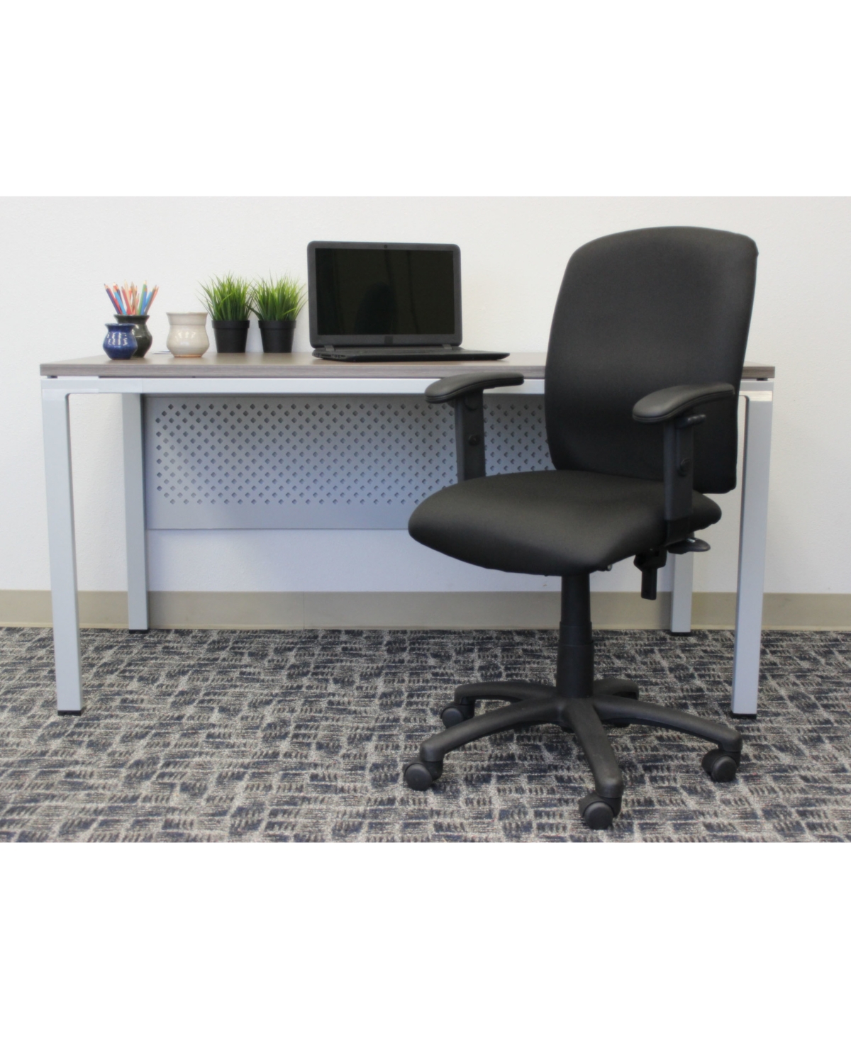 Boss Office Products Multi-Function Fabric Task Chair W/ Adjustable Arms