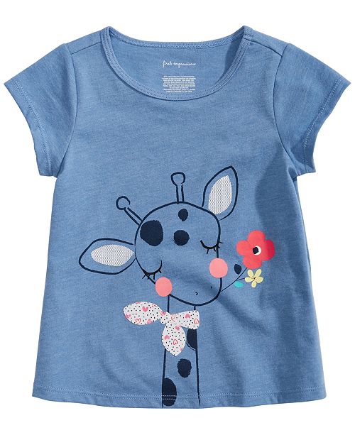 First Impressions Baby Girls Giraffe Print T Shirt Created For