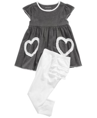 First Impressions Baby Girls Hearts Tunic & Ruffle-Back Leggings, Created for Macy's