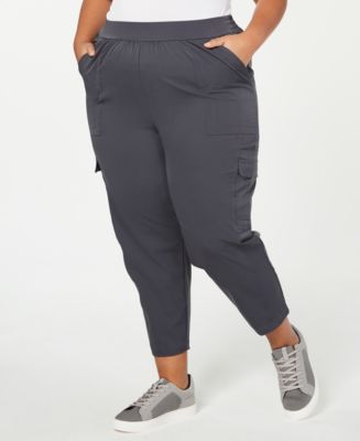 Ideology Plus Size Recycled Woven Cargo Pants, Created for Macy's ...