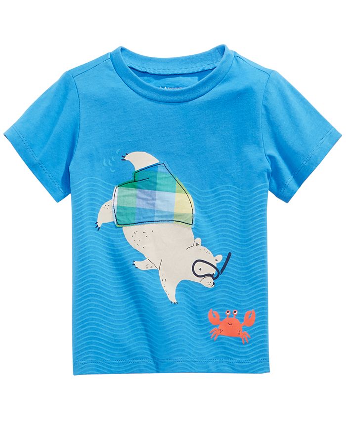 First Impressions Baby Boys Swimming Bear Graphic T-Shirt, Created for ...