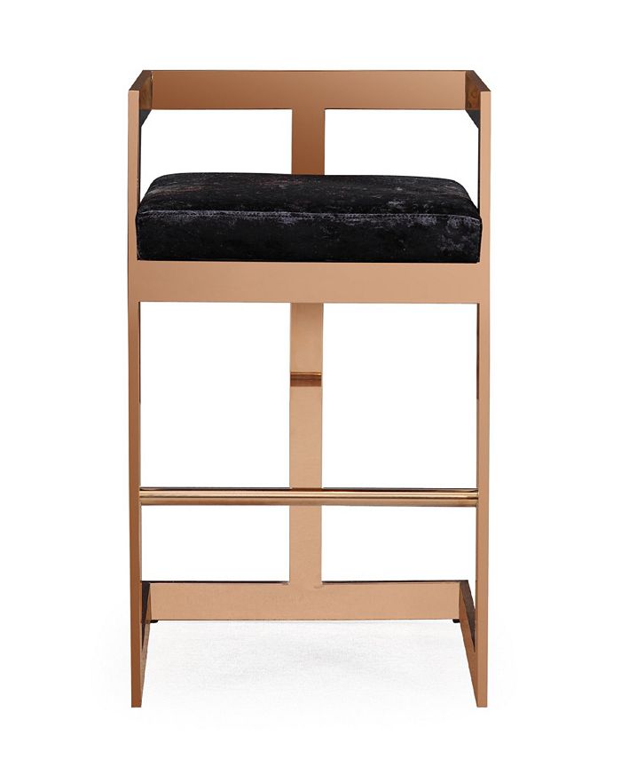 TOV Furniture Marquee Black Velvet Counter Stool Macy's