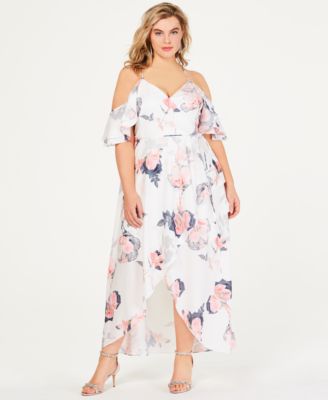 casual cold shoulder maxi dress