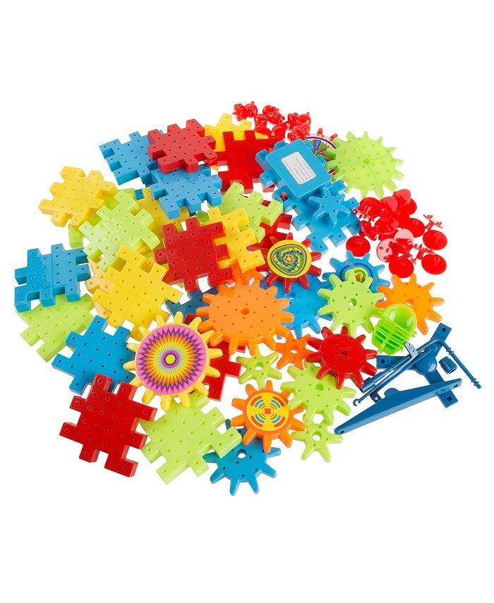 Trademark Global Interlocking Gear Building Set 81 Piece By Hey Play