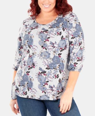 Plus Size Printed Necklace Top