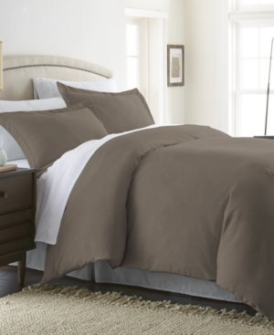 Ienjoy Home Double Brushed Solid Duvet Cover Set, Twin/twin Xl In Taupe