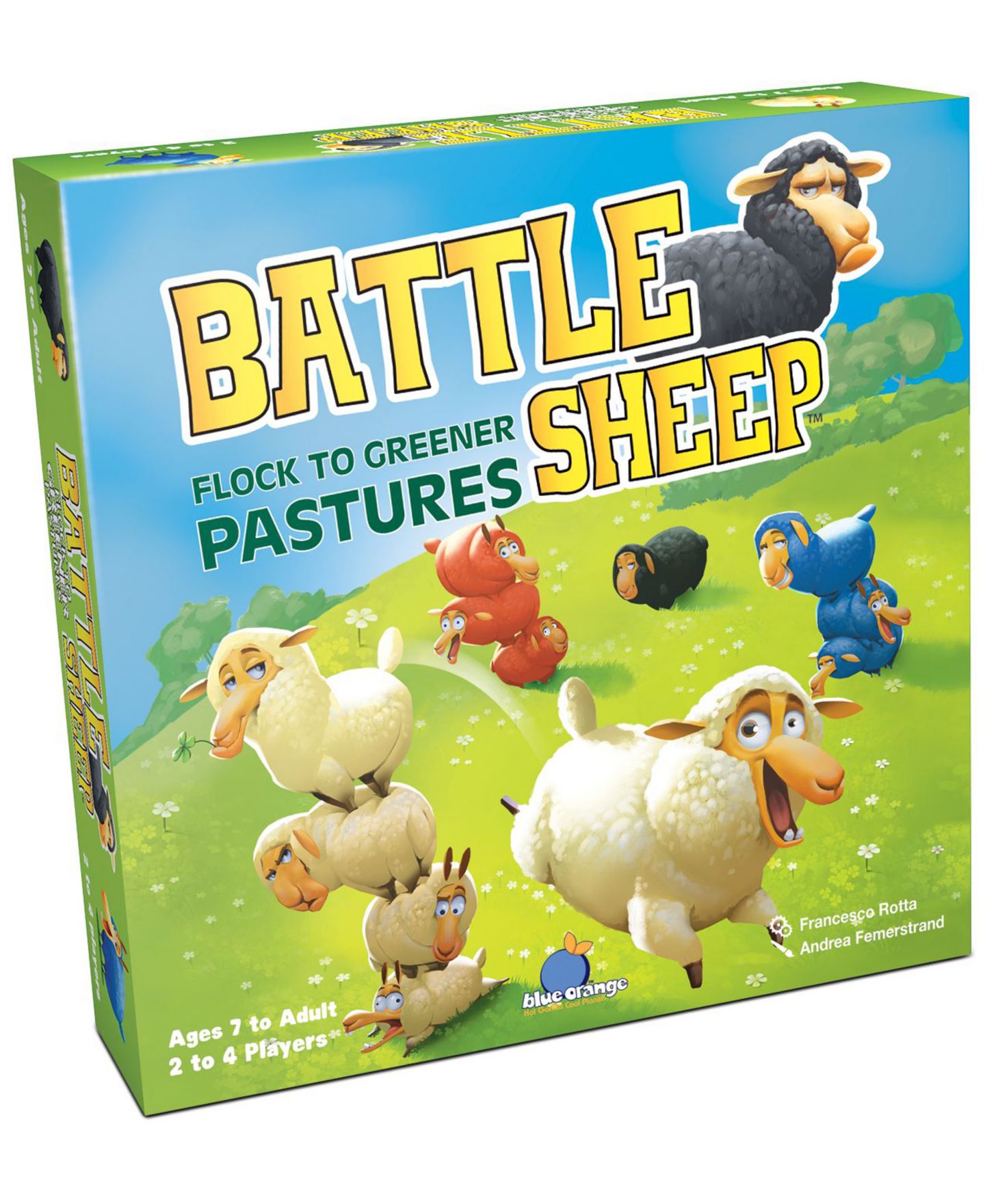 Детские настольные игры Blue Orange Games Battle Sheep 80-Piece Strategy Family Board Game, от 7 лет — фото 1