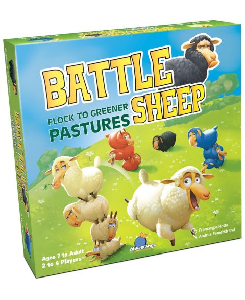 Детские настольные игры Blue Orange Games Battle Sheep 80-Piece Strategy Family Board Game, от 7 лет