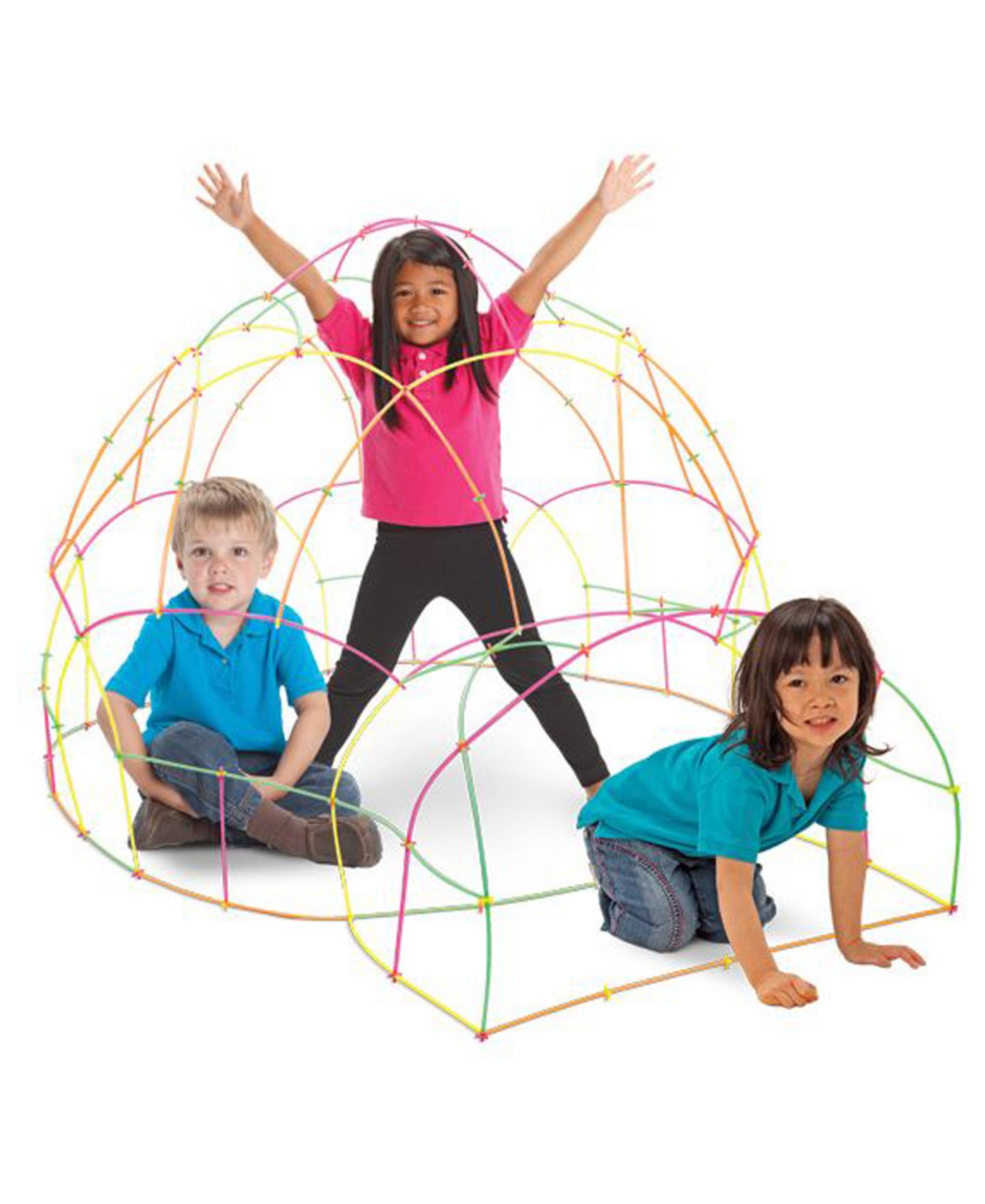Детский конструктор Roylco Flexible Straws and Connectors 300-Piece Building Set, Ages 4+ — фото 4