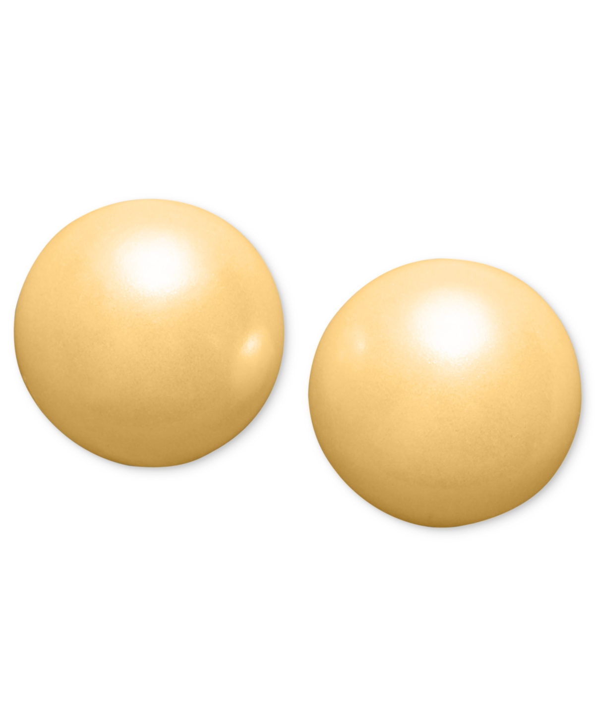Silver-Tone Imitation Pearl (6mm) Stud Earrings, Created for Macy's - Gold