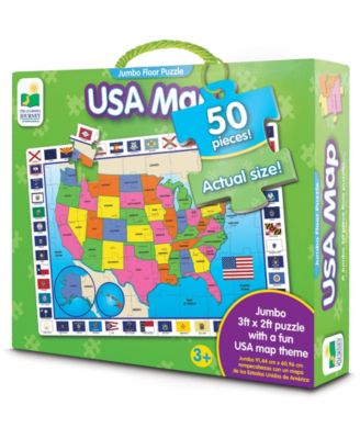 Usa Map Jumbo Floor Puzzle- 50 Piece