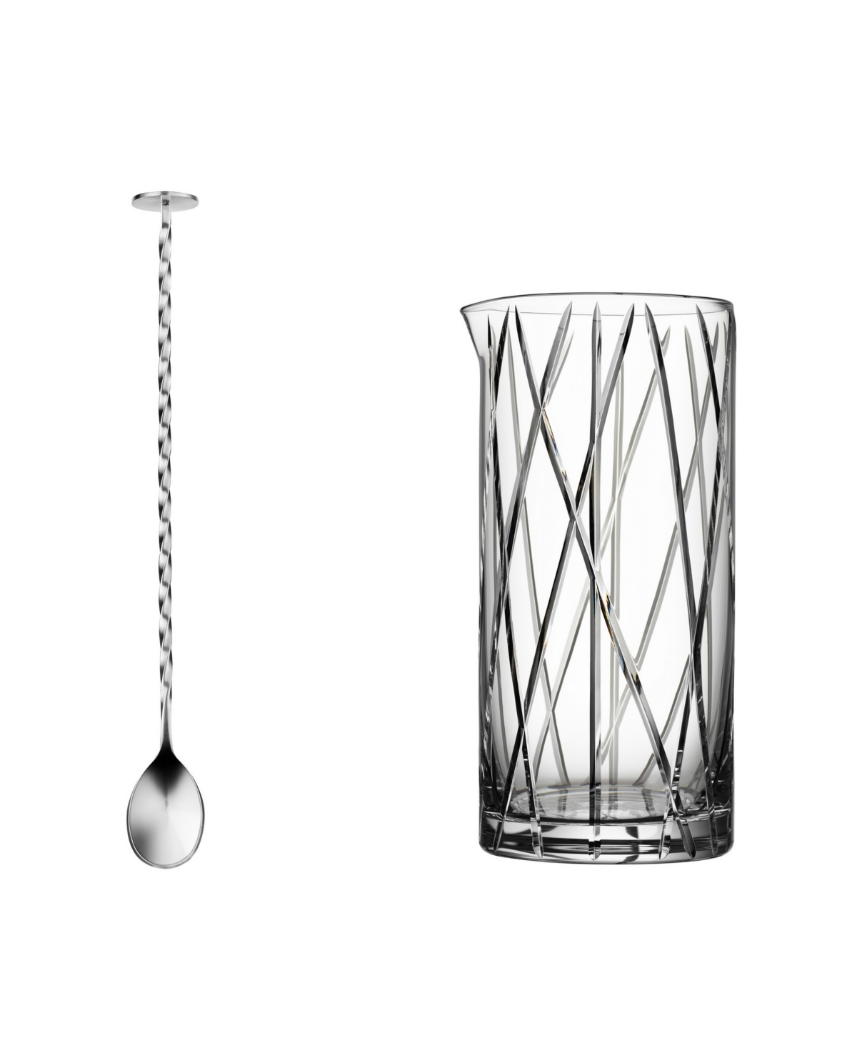 Shop Orrefors City Mixing Glass W/bar Spoon In Clear