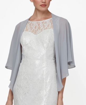 sheer silver shawl