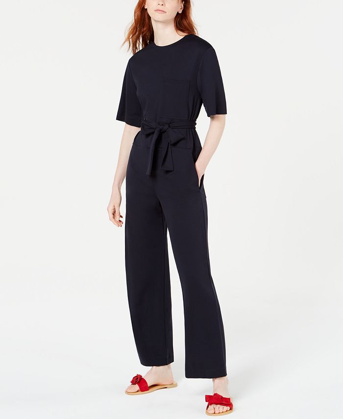 Weekend Max Mara TieWaist ElbowSleeve Jumpsuit Macy's