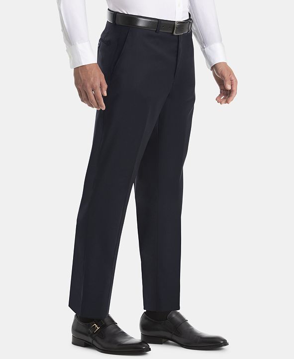 Lauren Ralph Lauren Men's UltraFlex Classic-Fit Navy Wool Pants