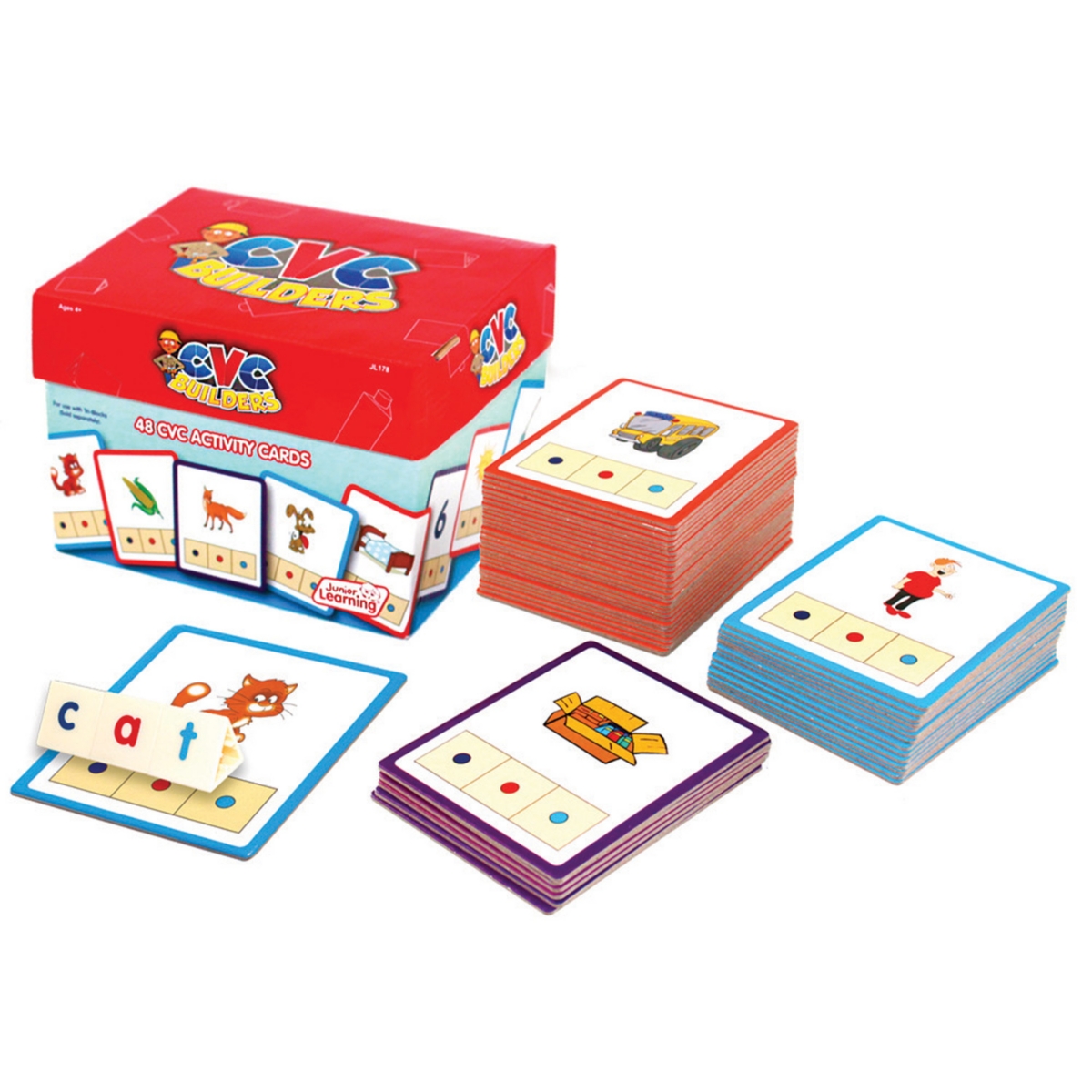Shop Junior Learning Cvc Word Builders Activity Cards In Multi