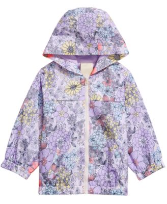 First Impressions Baby Girls Floral-Print Hooded Windbreaker Jacket, Created for Macy's