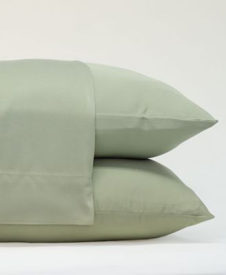 Classic 2-Piece Twill Pillowcase Set | Sage | Standard | Viscose Material | Allergy Resistant, Thermal-Regulating and Extra soft