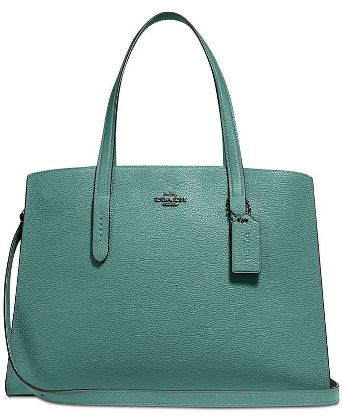 COACH Charlie Medium Carryall in Pebble Leather - Macy's