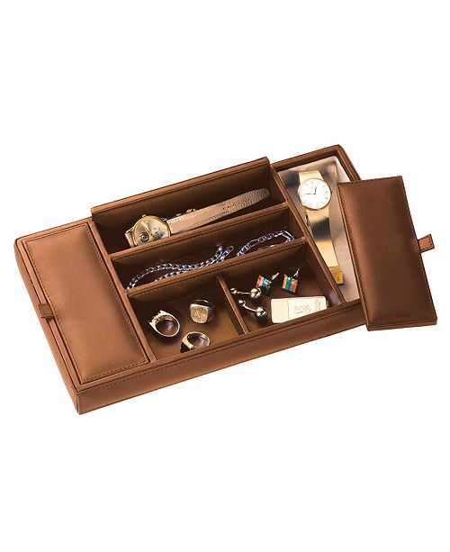 Royce Leather Royce New York Suede Lined Dresser Valet Tray