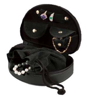 image of Royce New York Zippered Compact Jewelry Case